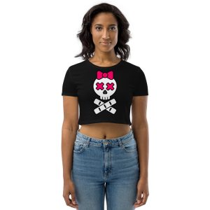 Molly Roger Pink Bow Organic Crop Top